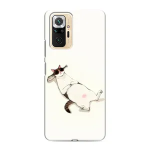 Чехол на тематику: Коты для Xiaomi Redmi Note 10 Pro (Отдых)