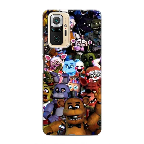 Чехол с рисунком «Персонажи Фредди» для Xiaomi Redmi Note 10 Pro Чехол с рисунком «Персонажи Фредди» для Xiaomi Redmi Note 10 Pro