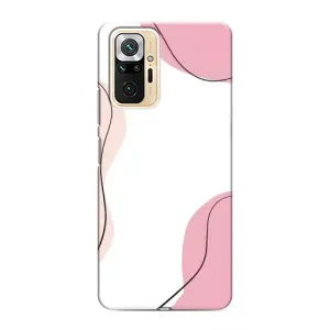 Чохол квітковий дизайн для Xiaomi Redmi Note 10 Pro (Рожевий фон)