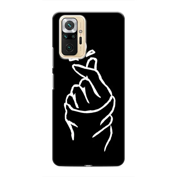 Чехол с рисунком «Сердце на черном» для Xiaomi Redmi Note 10 Pro