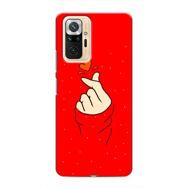 Чехол с рисунком «Сердце на красном» для Xiaomi Redmi Note 10 Pro