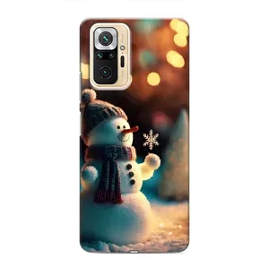 Чохли на Новий Рік Xiaomi Redmi Note 10 Pro (Сніговик святковий)