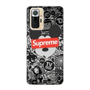 Чехол с Брендами одежды на Редми Нот 10 Про (Supreme Маус)