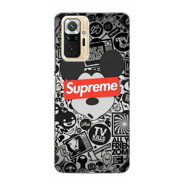 Чехол с рисунком «Supreme Маус» для Xiaomi Redmi Note 10 Pro Чехол с рисунком «Supreme Маус» для Xiaomi Redmi Note 10 Pro