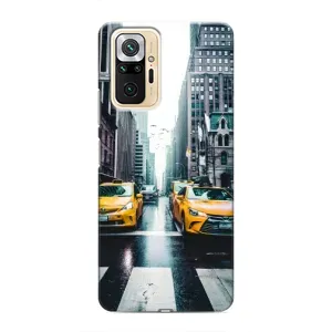 Силиконовый бампер (Работники) на Xiaomi Redmi Note 10 Pro (Такси)