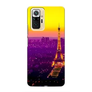Чехол с Эйфелевой башней на Xiaomi Redmi Note 10 Pro (Яркая башня)
