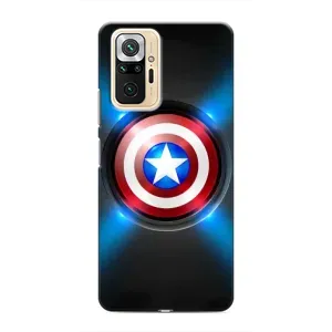 Чохол с Щітом Капітана Америки на Xiaomi Redmi Note 10 Pro (Яскраий Щит Капітана)