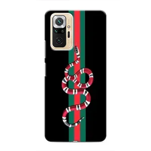 Чехлы Бренд GUCCI для Xiaomi Redmi Note 10 Pro (Змей Гуччи)