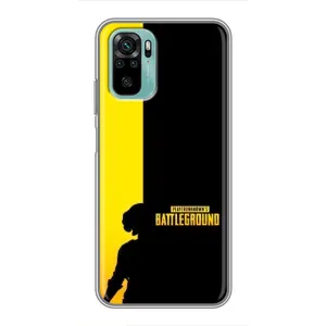 Чехол (TPU) с картинкой "Лого Пабг" на Редми Нот 10 (Battlegrounds)