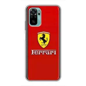 Силіконовий бампер з картинкою машини на Xiaomi Redmi Note 10 (Ferrari Logo)