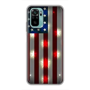 Чехол Флаг USA для Xiaomi Redmi Note 10 (Флаг США 2)