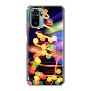Чехол Новогодняя Елка на Xiaomi Redmi Note 10 (Гирлянды)