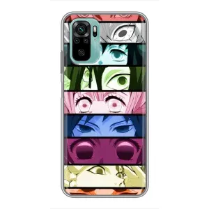 Силиконовые чехлы с глазами Anime для Редми Нот 10 (Глаза Хашира)