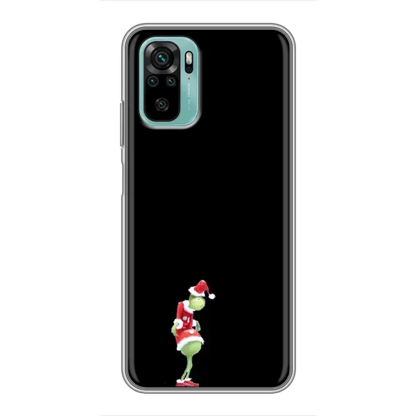 Чехол с рисунком «Гринч на чорном» для Xiaomi Redmi Note 10 Чехол с рисунком «Гринч на чорном» для Xiaomi Redmi Note 10