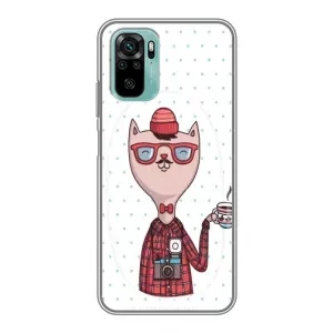 Чехол на тематику: Коты для Xiaomi Redmi Note 10 (Кот аристократ)