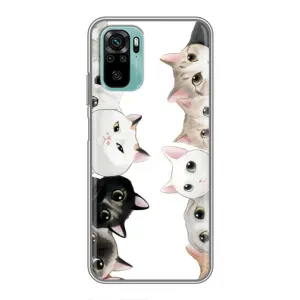 Силиконовый чехол с котиком для Xiaomi Redmi Note 10 (Коты)