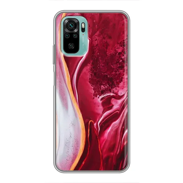 Чехол с рисунком «Красный мрамор» для Xiaomi Redmi Note 10 Чехол с рисунком «Красный мрамор» для Xiaomi Redmi Note 10