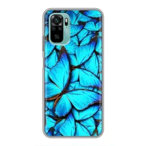 Силиконовый бампер с картинкой животных для Xiaomi Redmi Note 10 (Крылья бабочек)