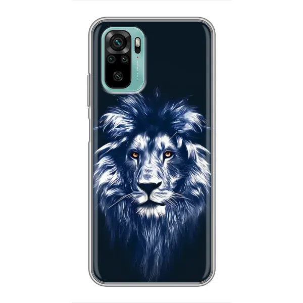 Чехол с рисунком «Лев - синий» для Xiaomi Redmi Note 10 Чехол с рисунком «Лев - синий» для Xiaomi Redmi Note 10