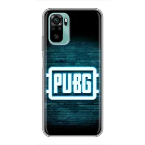 Чехол (TPU) с картинкой "Лого Пабг" на Редми Нот 10 (Лого PUBG)