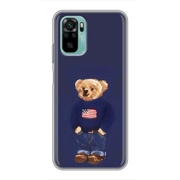 Чехол с рисунком «Мишка USA» для Xiaomi Redmi Note 10 Чехол с рисунком «Мишка USA» для Xiaomi Redmi Note 10