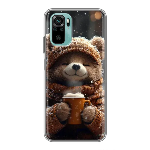 Чехол с рисунком «Медвежонок с кофе» для Xiaomi Redmi Note 10 Чехол с рисунком «Медвежонок с кофе» для Xiaomi Redmi Note 10