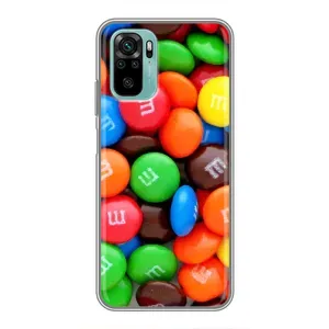 Чохол з зображенням смачної їжі для Xiaomi Redmi Note 10 (Різнокольорові M&M'S)