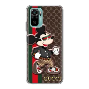 Чехлы Бренд GUCCI для Xiaomi Redmi Note 10 (Маус Гуччи)