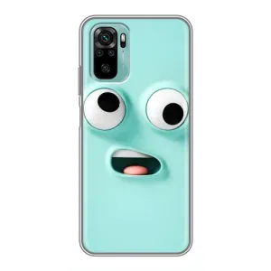Силиконовые Чехлы (смешные стикеры) для Xiaomi Redmi Note 10 (Забавное мятное лицо)