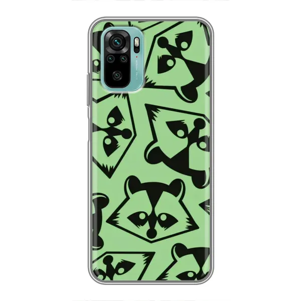 Чехол с рисунком «Мордочки Енота» для Xiaomi Redmi Note 10 Чехол с рисунком «Мордочки Енота» для Xiaomi Redmi Note 10