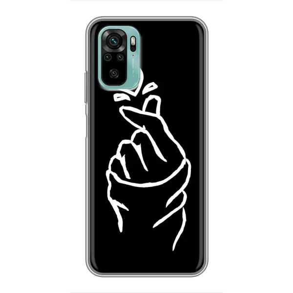 Чехол с рисунком «Сердце на черном» для Xiaomi Redmi Note 10 Чехол с рисунком «Сердце на черном» для Xiaomi Redmi Note 10