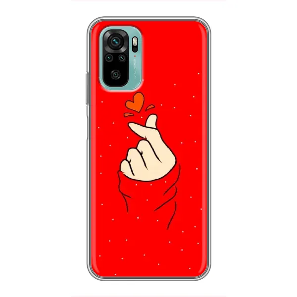 Чехол с рисунком «Сердце на красном» для Xiaomi Redmi Note 10 Чехол с рисунком «Сердце на красном» для Xiaomi Redmi Note 10