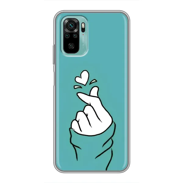 Чехол с рисунком «Сердечко на бирюзовом» для Xiaomi Redmi Note 10 Чехол с рисунком «Сердечко на бирюзовом» для Xiaomi Redmi Note 10