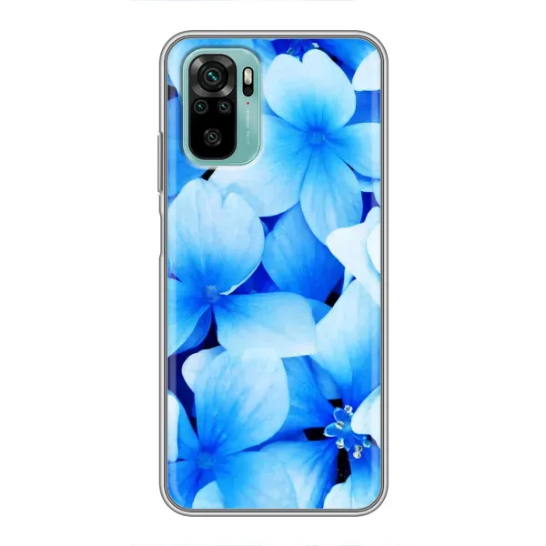 Чехол с рисунком «Синие цветы» для Xiaomi Redmi Note 10 Чехол с рисунком «Синие цветы» для Xiaomi Redmi Note 10