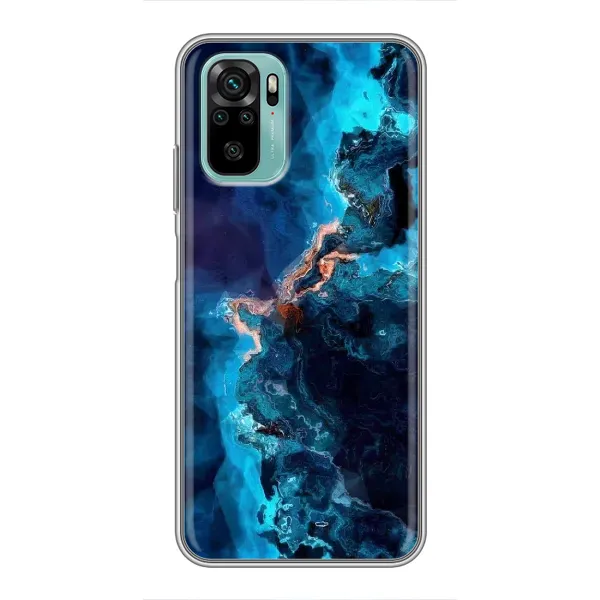 Чехол с рисунком «Синий мрамор» для Xiaomi Redmi Note 10 Чехол с рисунком «Синий мрамор» для Xiaomi Redmi Note 10