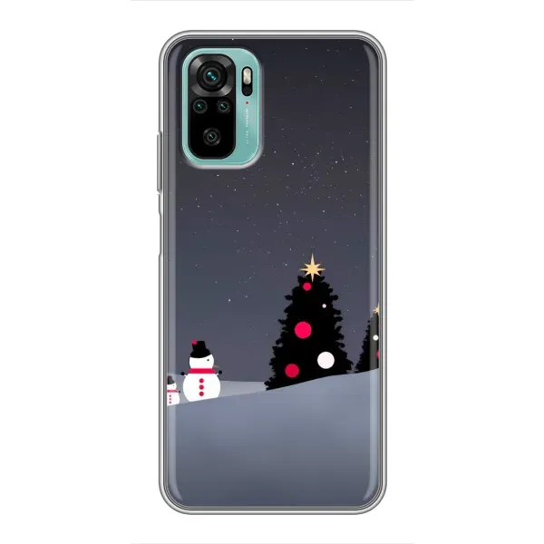 Чехол с рисунком «Снеговички» для Xiaomi Redmi Note 10 Чехол с рисунком «Снеговички» для Xiaomi Redmi Note 10