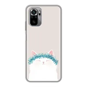 Чехол на тематику: Коты для Xiaomi Redmi Note 10S (Белый котик)