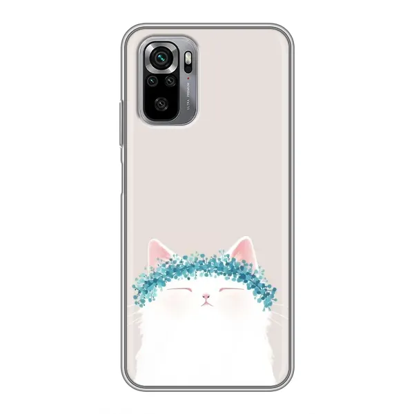 Чехол с рисунком «Белый котик» для Xiaomi Redmi Note 10S Чехол с рисунком «Белый котик» для Xiaomi Redmi Note 10S