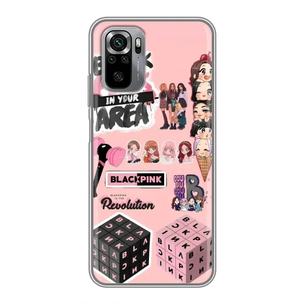 Чехол с рисунком «BLACK PINK коллаж» для Xiaomi Redmi Note 10S