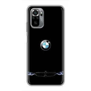 Силиконовый бампер с картинкой машины на Xiaomi Redmi Note 10S (Черный BMW)