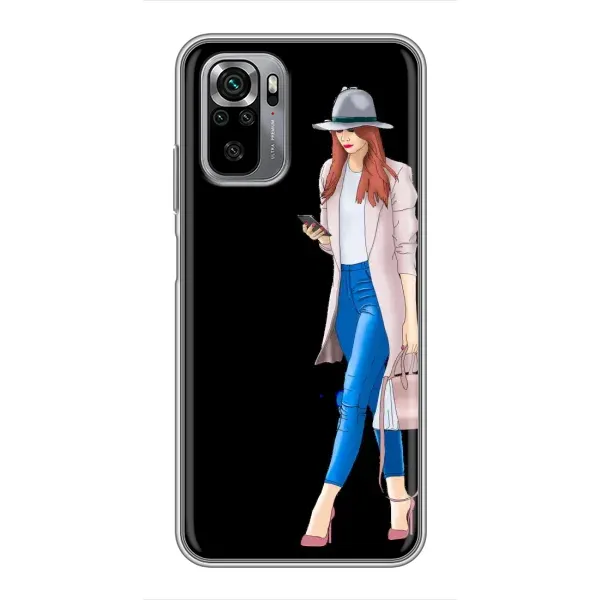 Чехол с рисунком «Девушка со смартфоном» для Xiaomi Redmi Note 10S Чехол с рисунком «Девушка со смартфоном» для Xiaomi Redmi Note 10S