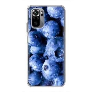 Чехол с изображением вкусной еды для Xiaomi Redmi Note 10S (Голубика)