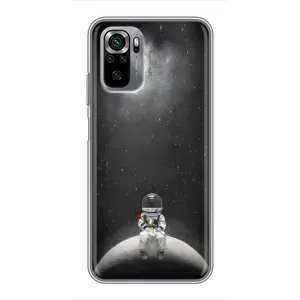 Силіконовый Чохол з принтом "Космонавти" на Xiaomi Redmi Note 10S (Космонавт романтик)