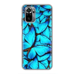 Силиконовый бампер с картинкой животных для Xiaomi Redmi Note 10S (Крылья бабочек)
