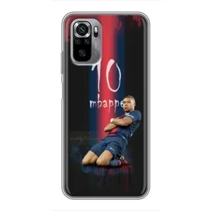 Чехол (TPU) с Футболистом на Xiaomi Redmi Note 10S (MBAPPE 10)