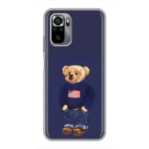 Чехлы Мишка Тедди для Редми Нот 10с (Мишка USA)