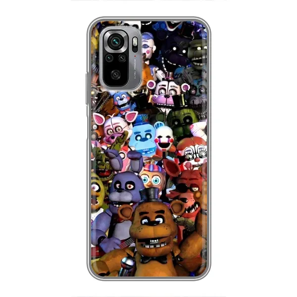 Чехол с рисунком «Персонажи Фредди» для Xiaomi Redmi Note 10S Чехол с рисунком «Персонажи Фредди» для Xiaomi Redmi Note 10S