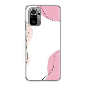 Чохол квітковий дизайн для Xiaomi Redmi Note 10S (Рожевий фон)