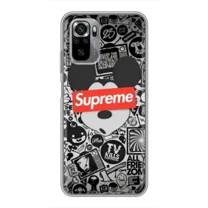 Чехол с Брендами одежды на Редми Нот 10с (Supreme Маус)