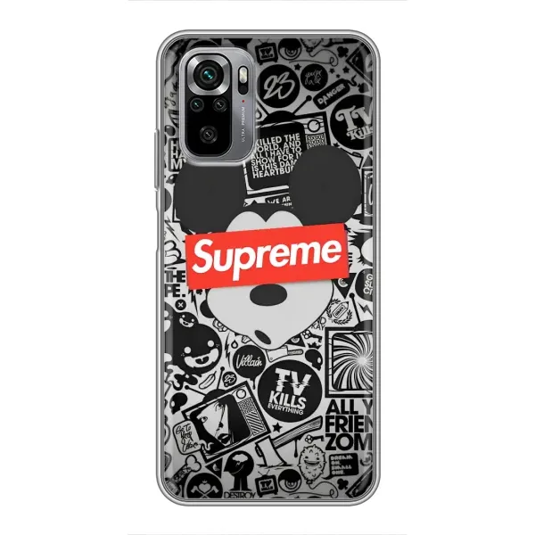 Чехол с рисунком «Supreme Маус» для Xiaomi Redmi Note 10S Чехол с рисунком «Supreme Маус» для Xiaomi Redmi Note 10S